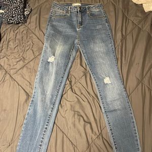 RSQ light blue super high rise skinny jeggings size 12 kids